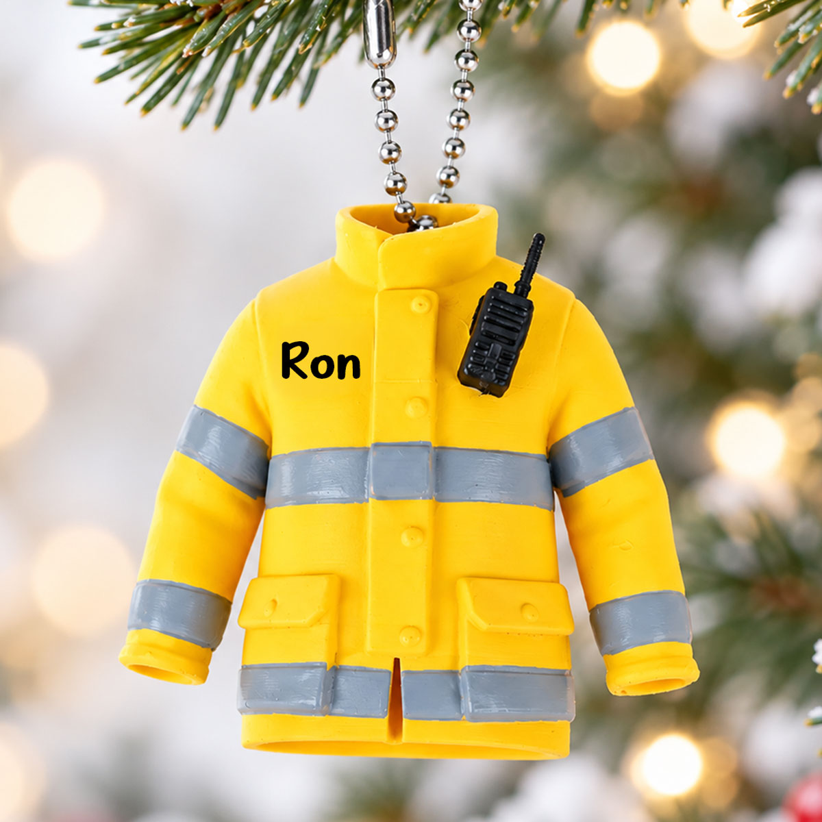 Firefighter Uniform Custom Name - Personalized 3D Ornament - Christmas Gift For Firefighter