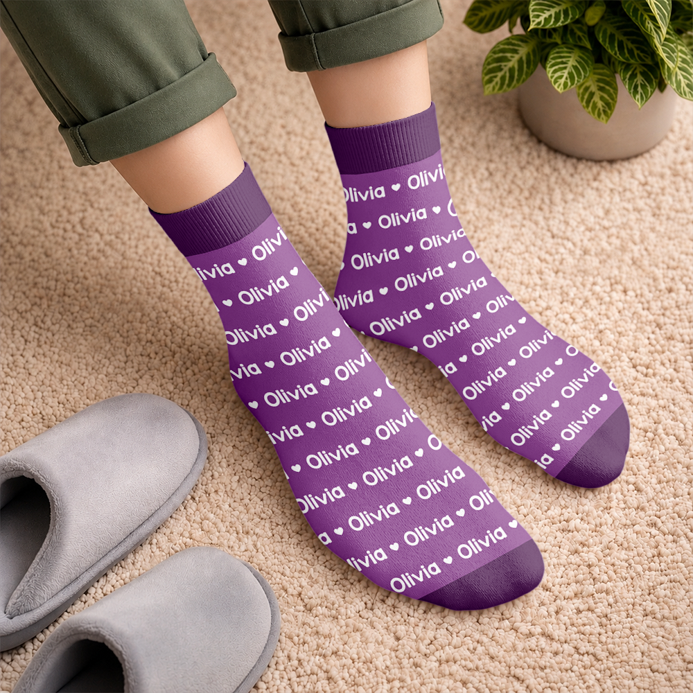 Custom Name Crew Socks - Personalized Gift for Friends And Family TH10 171365