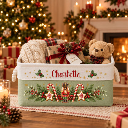 Holiday Storage Basket - Personalized Storage Basket