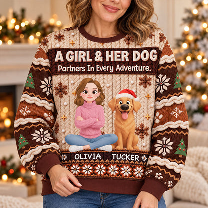 Partners In Every Adventure - Personalized All-Over-Print Sweatshirt