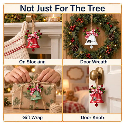 Christmas Gift For Dog Cat Lovers - Personalized Custom Photo Tree Hanging Decoration Bell Ornament
