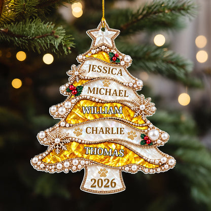 Custom Christmas Decor Home Birthday Gifts For Dog Lovers • Family Christmas - Personalized Acrylic Ornament