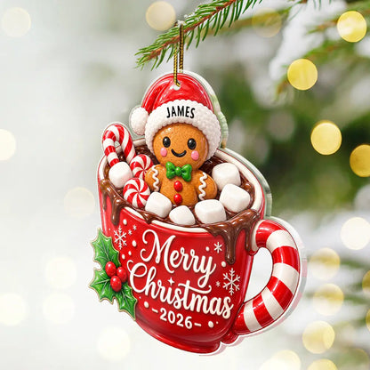 Christmas Gift For Family - Personalized Gingerbread Acrylic Ornament