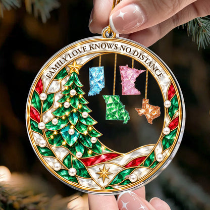 Long Distance Relationship Family, Sibling - Personalized Ornament