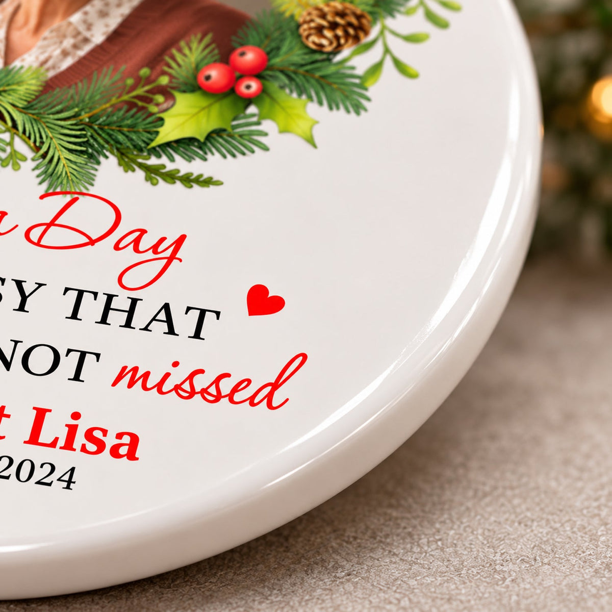 Custom Photo I'm Always With You Ceramic Ornament, Memorial Keepsake for Loved Ones HO82 903906