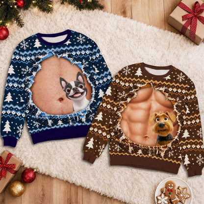 Custom Christmas Sweatshirt for Dog Dad, Dog Lovers • Forever Annoying - Personalized All-Over-Print Sweatshirt
