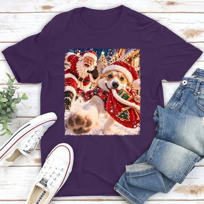 Custom Christmas Birthday Gifts For Dog Mom, Dog Lovers • Christmas Chaos - Personalized Basic T-Shirt