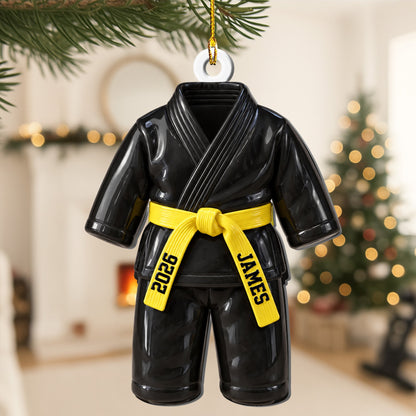 Karate Kid - Custom Name Belt & Name - 3D Printed - Personalized Ornament
