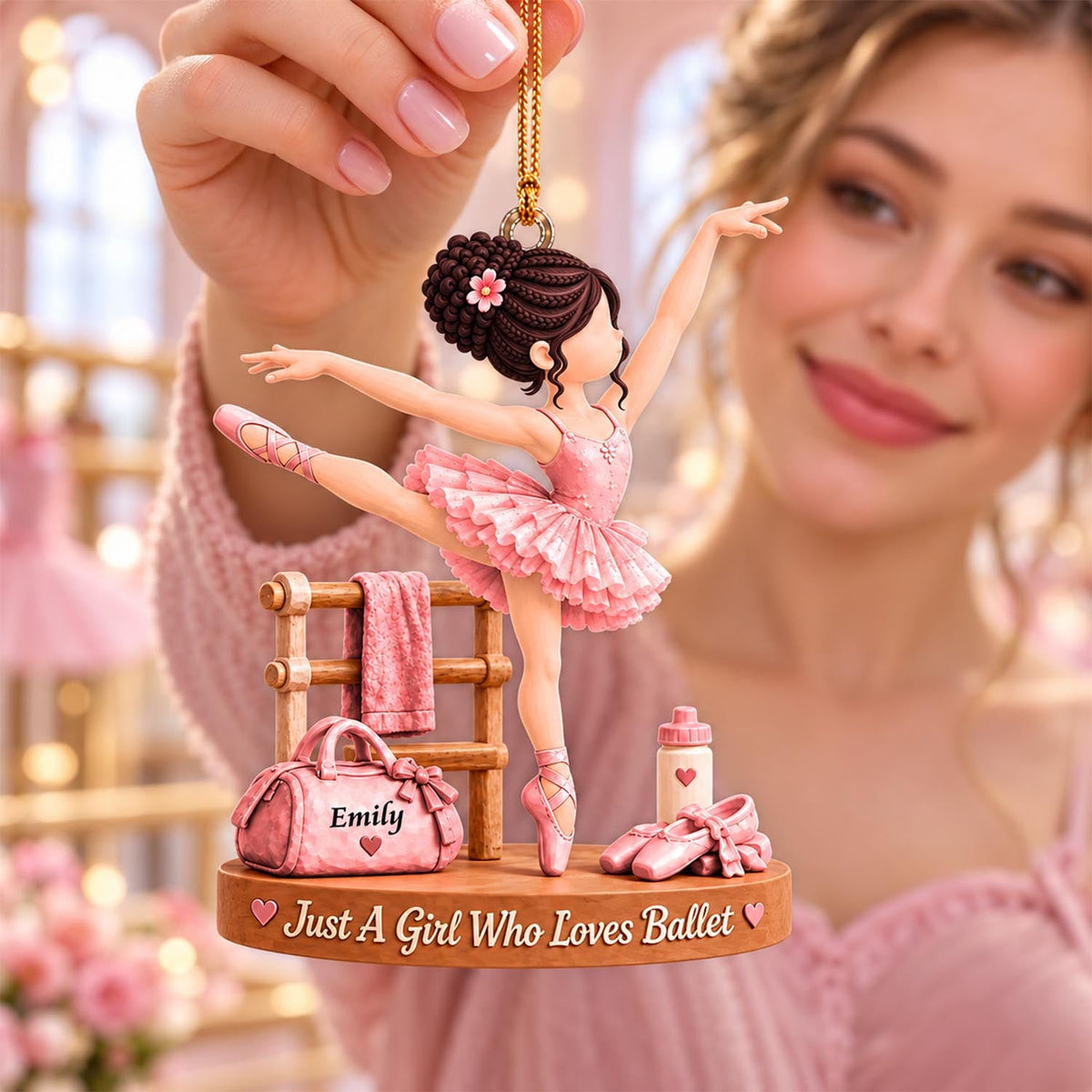 Just A Girl Who Loves Ballet, Personalized Ballet Ornament, Custom Player Name Gift, Gift For Ballet Players Ballet Lovers MI209