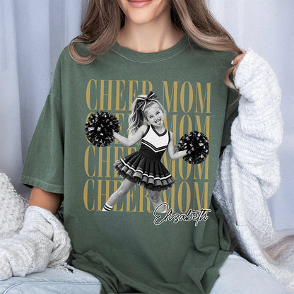 Custom Childhood Photo Cheer Mom Retro Vintage Comfort Shirt HA75 919374