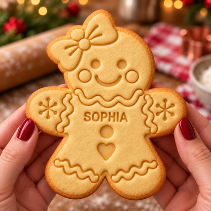 Personalized Name Gingerbread Shaped Cookie Stamp Gift For Family HA75 922186