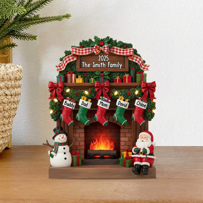 Merry Christmas - Personalized Family Custom Shaped Acrylic Plaque