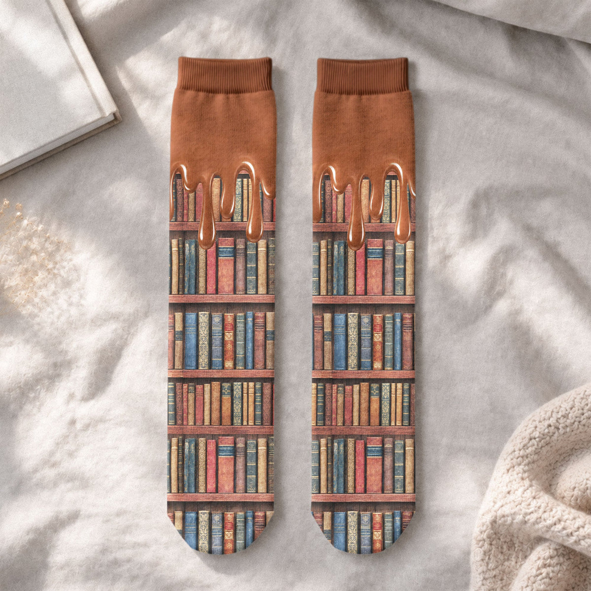 Shh I'm Reading Coffee Drip Gift For Book Lovers - Personalized Socks