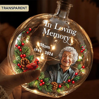 Memorial Sympathy Gifts - Personalized Custom Photo I'm Always With You Round Flat Bottle Light