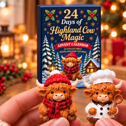 Christmas 24 Days of Highland Cow Magic - Highland Cow Advent Calendar