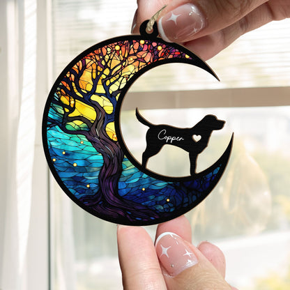 Personalized Pet Memorial, Suncatcher Ornament, Dog, Cat, Keepsake.
