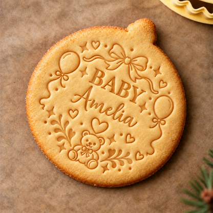 Personalized Baby Name With Heart Cookie Stamp HA75 919640
