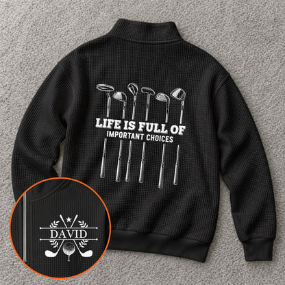 Golf Monogram, Custom Name Gift For Golf Players, Golf Lovers - Personalized Sweatshirt