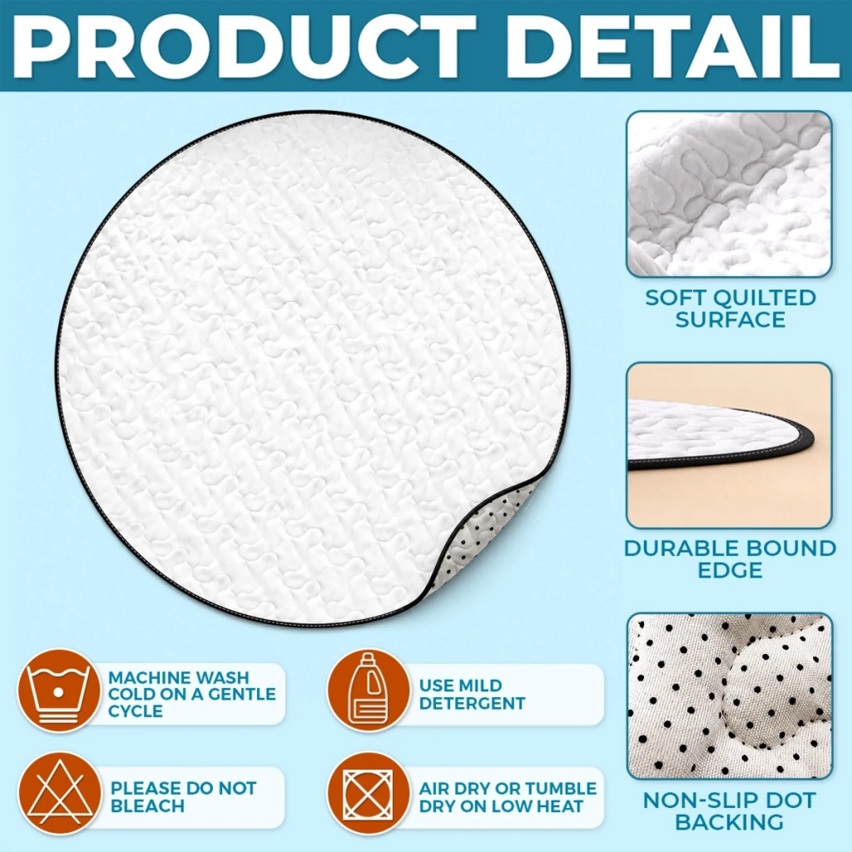 Custom 3D Illusion Christmas Decor - Personalized Quilted Round Mat