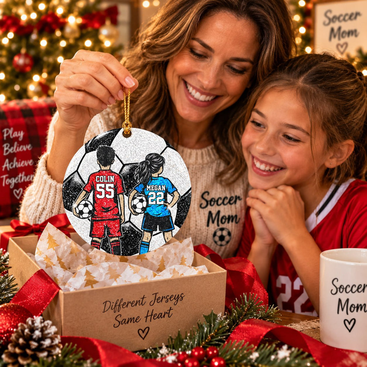 Personalized Soccer Christmas Ornament, Custom Player Gift, Soccer Lovers Gift T1807