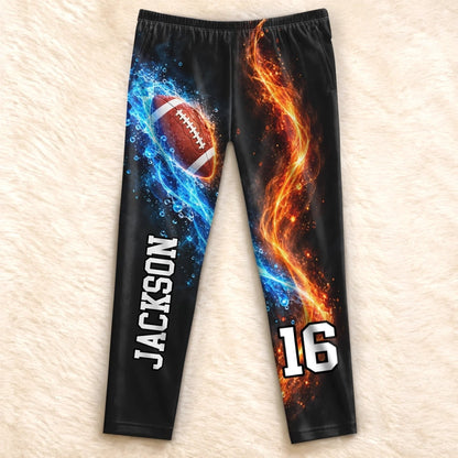 Custom Name and Number Football Gifts for Fans - Personalized Pajamas Pants