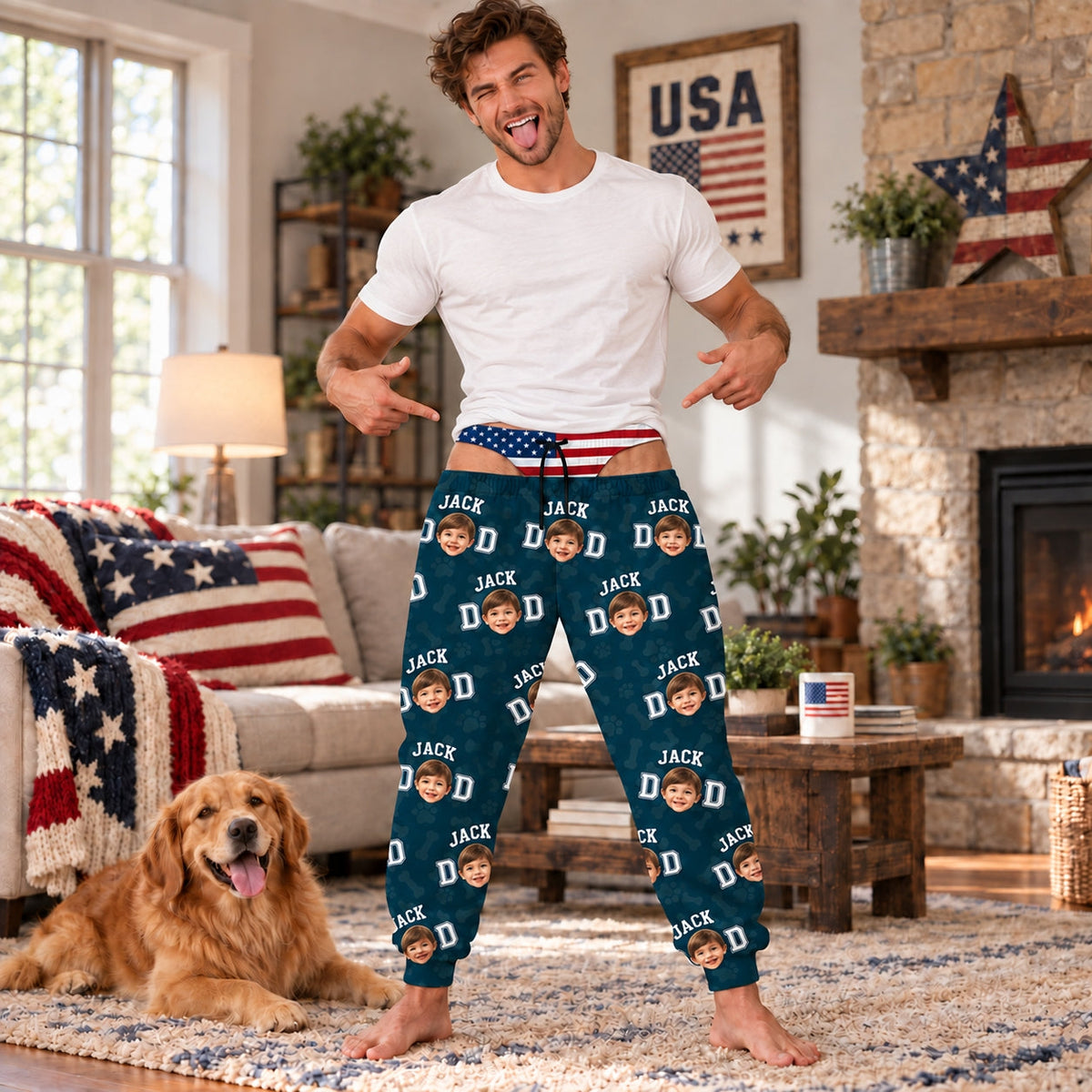 Custom Kid Photo And Name Sweatpants And Pajamas Pants HO82 903930