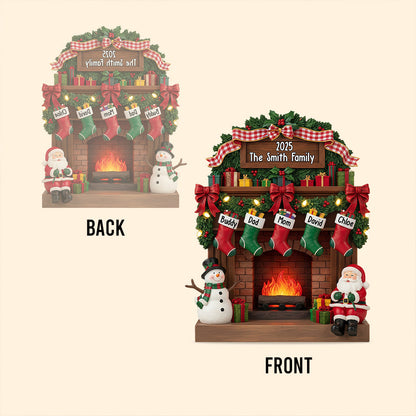 Merry Christmas - Personalized Family Custom Shaped Acrylic Plaque