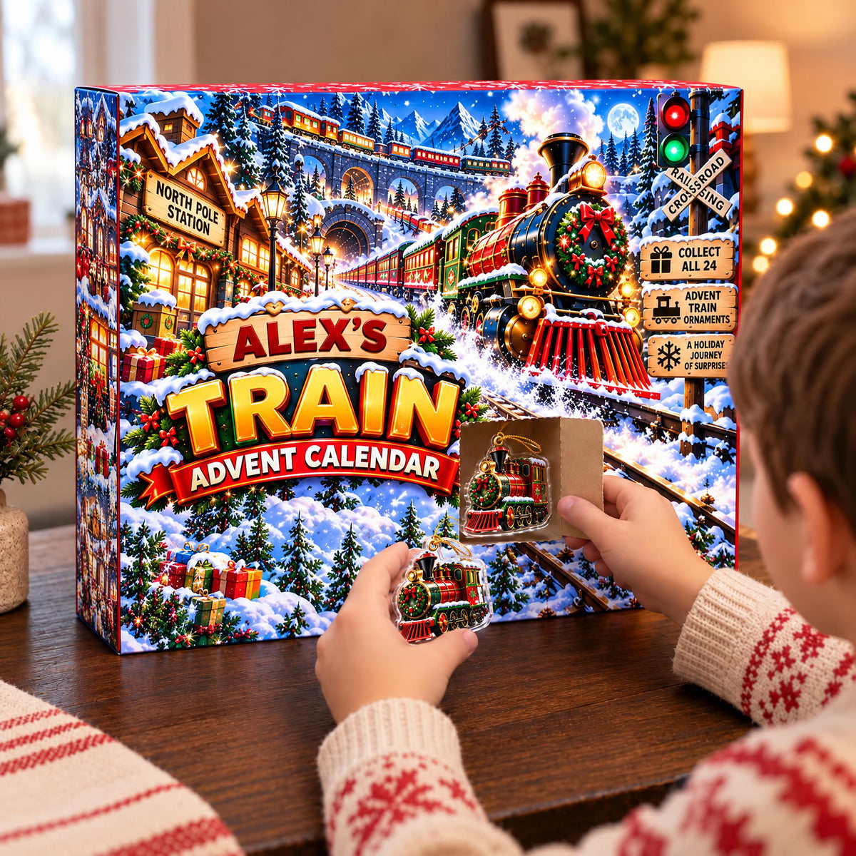 The North Pole Express Countdown - Personalized Christmas Advent Calendar