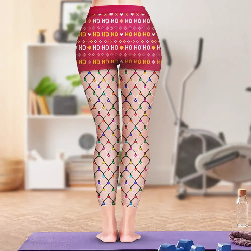 Funny Christmas Gift For Her - Personalized Fishnet Tights Leggings