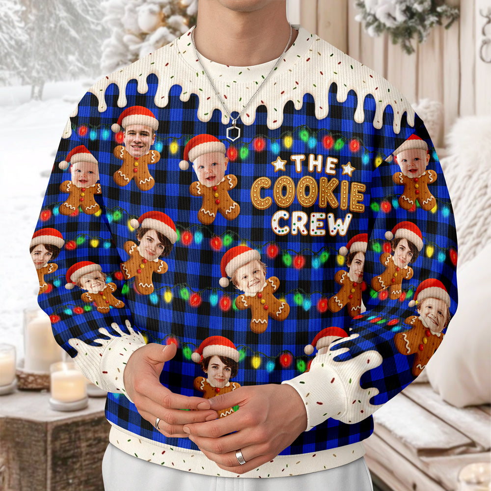 Custom Photo The Cookie Crew Family Ugly Sweater TH10 171243
