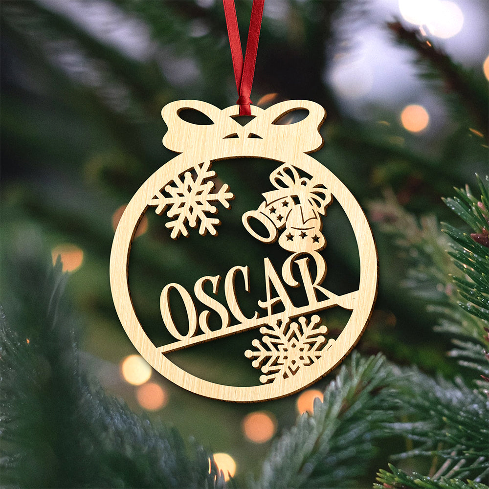 Personalized Name Christmas Wood Ornament Family Gift HA75 919182