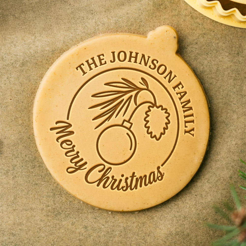 Custom Family Name Merry Christmas Cookie Stamp Unique Christmas Gift LM32 670523