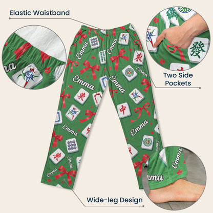 Mahjong Custom Name Gift For Mahjong Lovers, Mahjong Girls - Personalized Lounge Pants