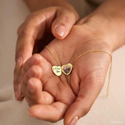Custom Photo And Quote Heart Locket Bracelet Christmas Gift For Mom TH10 171393