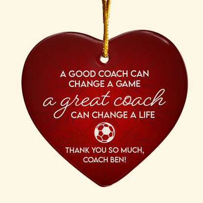 Personalized Coach Ornament, Thank You Coach Christmas Gift, Sports Team Keepsake