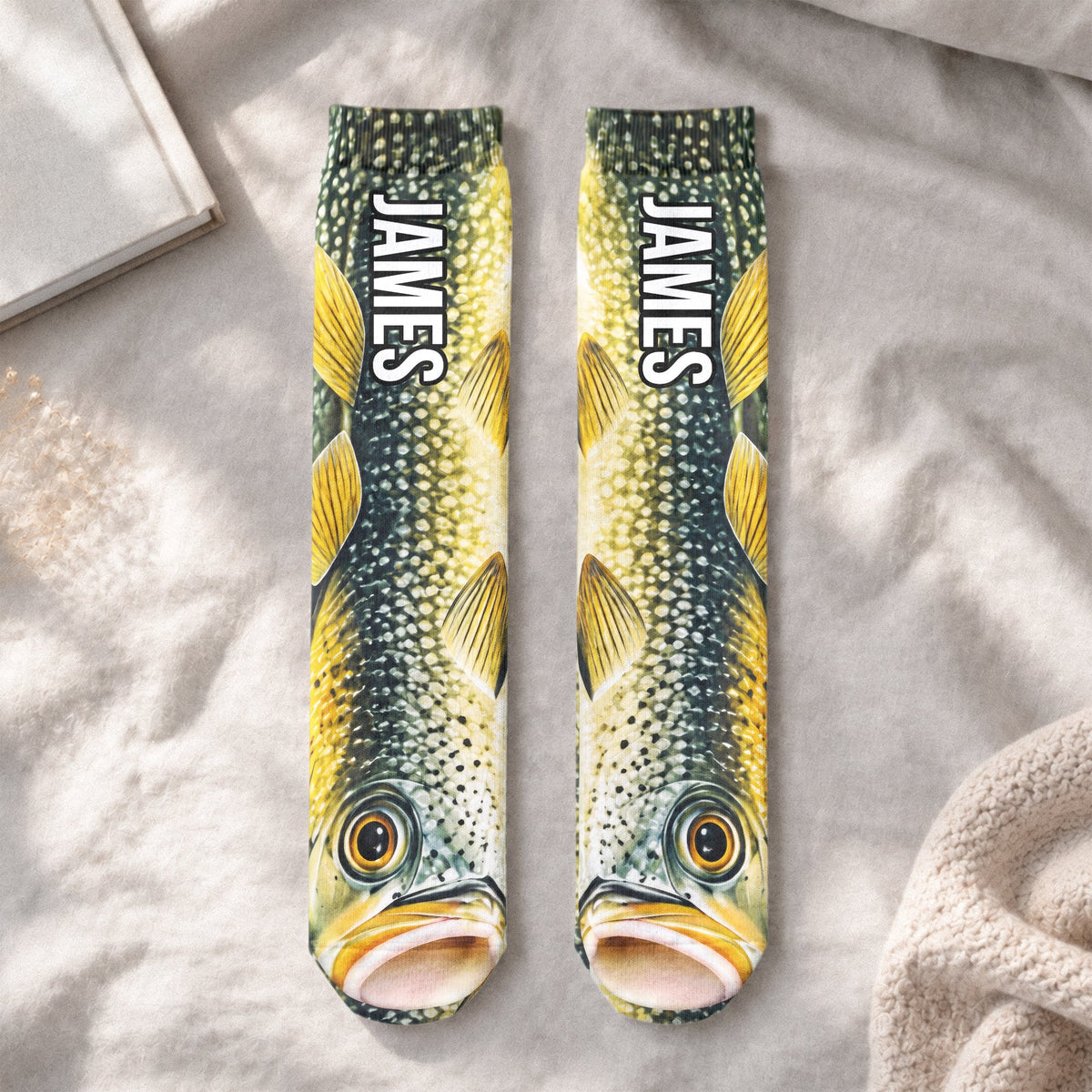 Fishing Funny 3D Gift For Grandpa Dad Husband - Personalized Socks