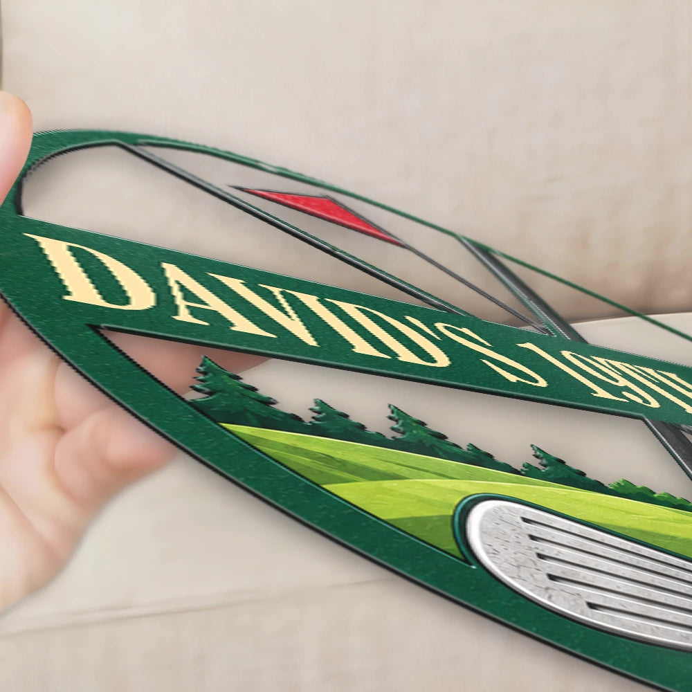 Decor Gift For Golfers - Personalized 19th Hole Metal Sign
