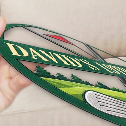 Decor Gift For Golfers - Personalized 19th Hole Metal Sign