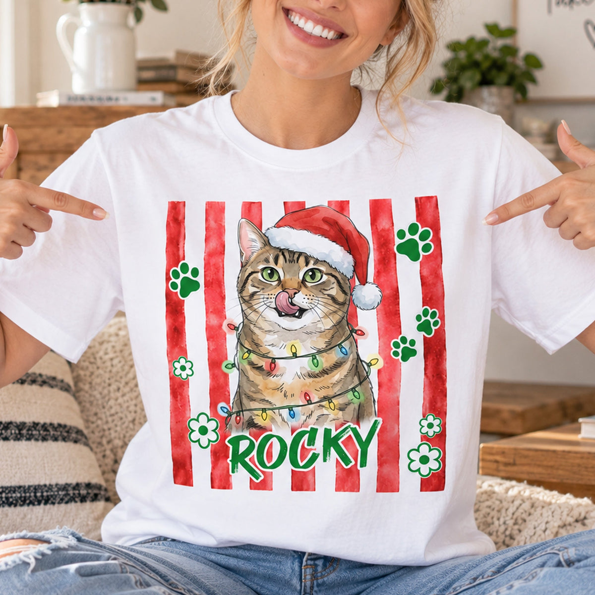 Custom Pet Photo And Name Watercolor Art Gift For Pet Lovers - Personalized Shirt
