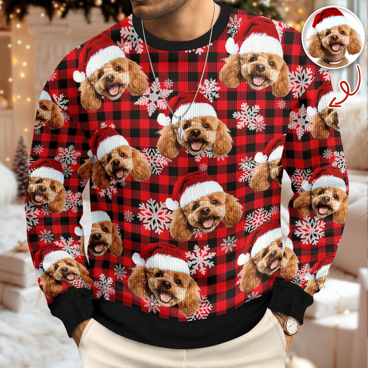 Custom Funny Dog Face Ugly Sweater Christmas Gift HA75 897092