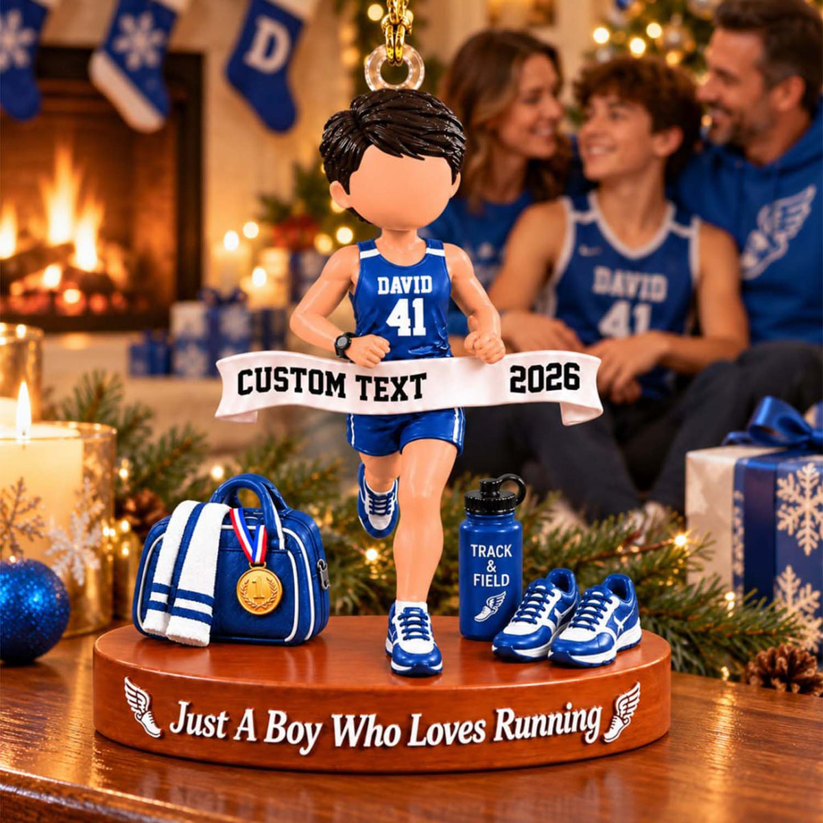 Just A Girl Who Loves Running Ornament, Personalized Track & Field Runner Christmas Ornament, Custom Name Gift Na02
