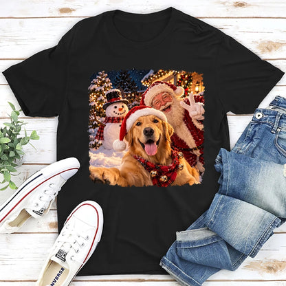 Custom Christmas Birthday Gifts For Dog Lovers • Santa Best Buddy - Personalized Basic T-Shirt