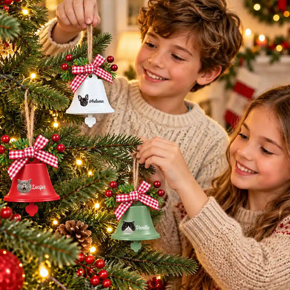 Christmas Gift For Dog Cat Lovers - Personalized Custom Photo Tree Hanging Decoration Bell Ornament