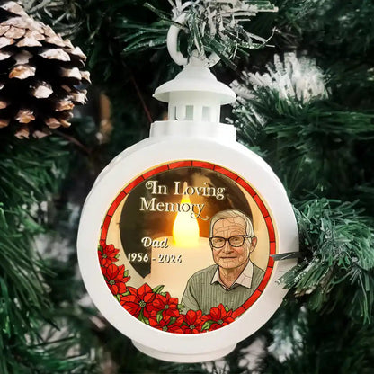 Memorial Sympathy Gifts - Personalized Custom Photo I'm Always With You Candlelight Lantern Ornament