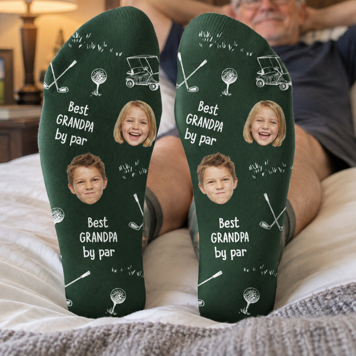 Best Grandpa By Par - Personalized Socks