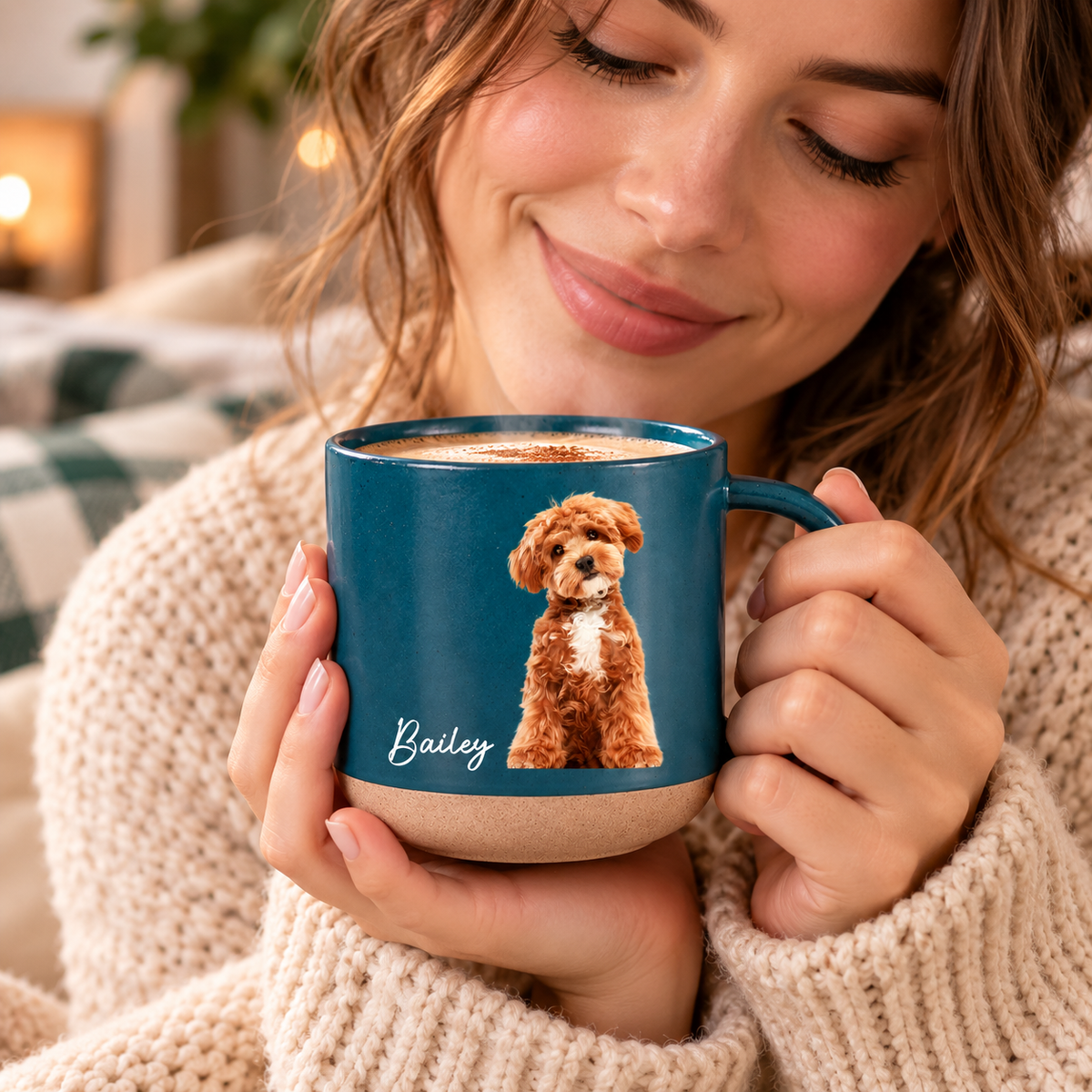 Custom Dog Portrait Pottery Mug For Dog Lovers HO82 903936