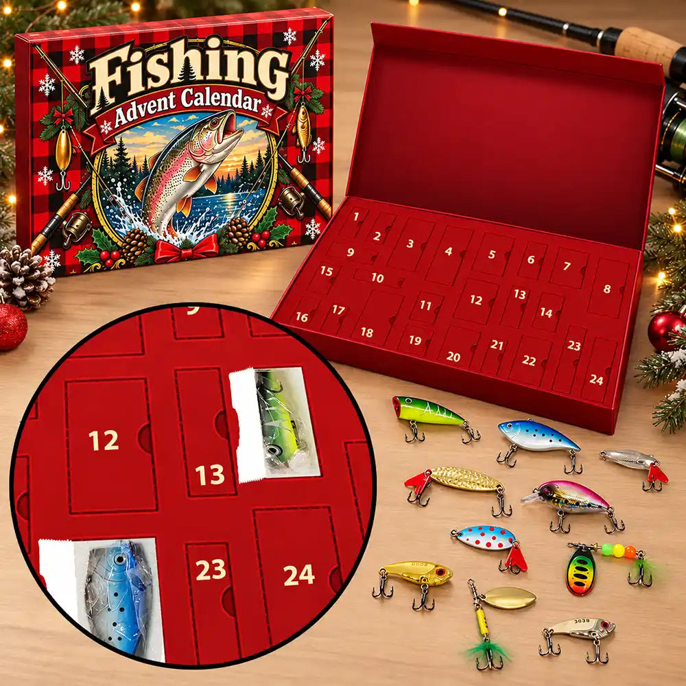 Squishy Fishing Gift For Husband And Son, Daughter - Christmas Countdown Advent Calendar