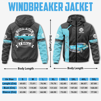 This Is How I Roll - Custom Photo Classic Car Windbreaker Jacket - Personalized Name Car Jacket A2110