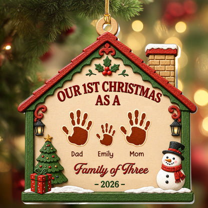 First Christmas Together - Personalized 2-Layered Wooden Ornament