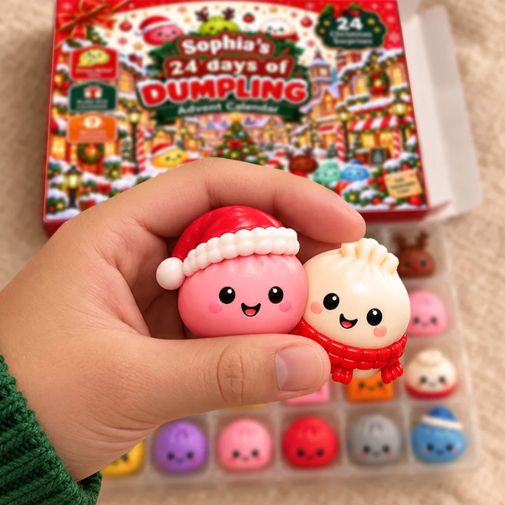 Squishy 24 Days Of Dumpling Festive Gift For Kids - Personalized Christmas Countdown Advent Calendar